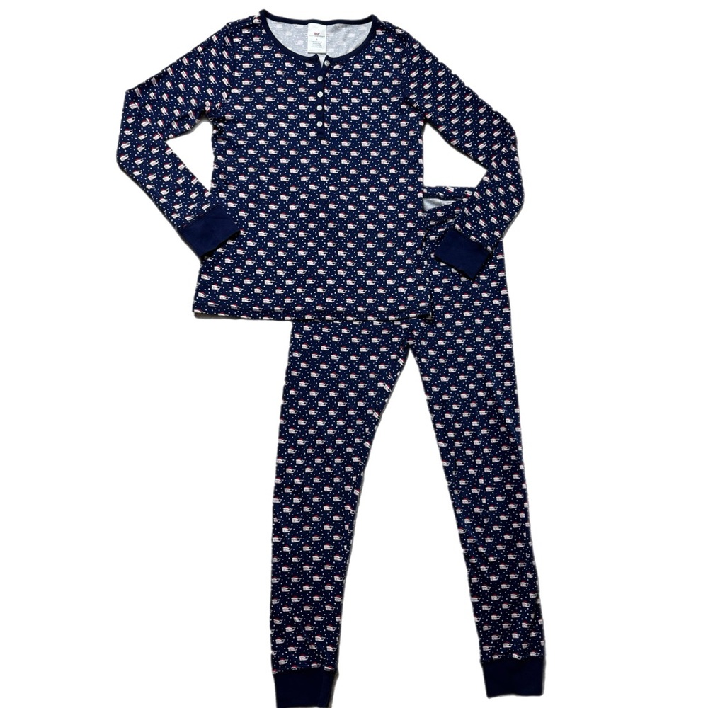 Vineyard Vines Navy and White Pajama Set